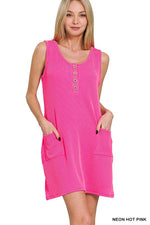 Corded Rib Sleeveless Mini Dress