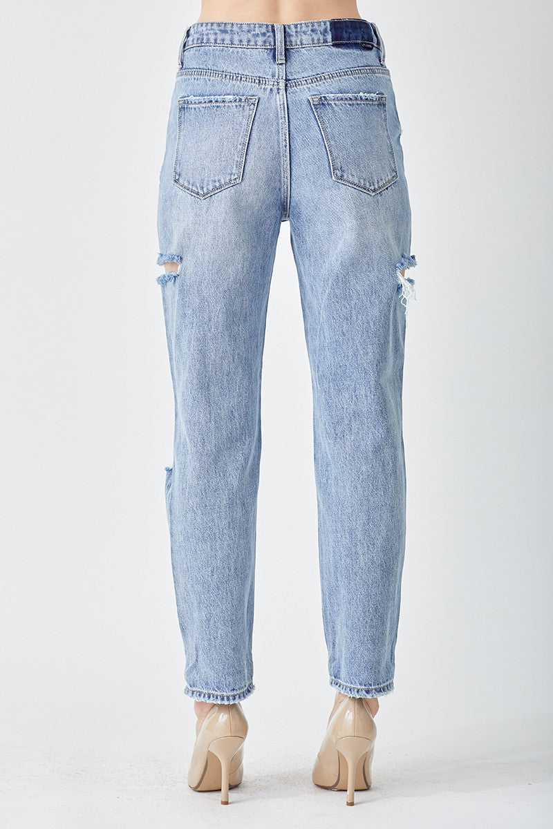High Rise Barrel Risen Denim