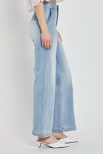 Ezra's High Rise Wide Leg Button Up Denim