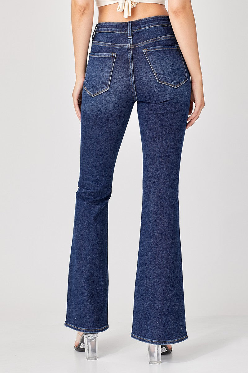 Curvy High Rise Basic Flare Denim