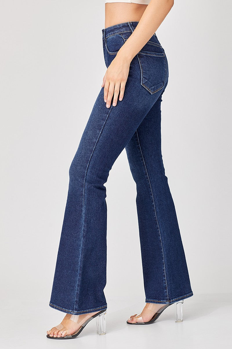 Curvy High Rise Basic Flare Denim