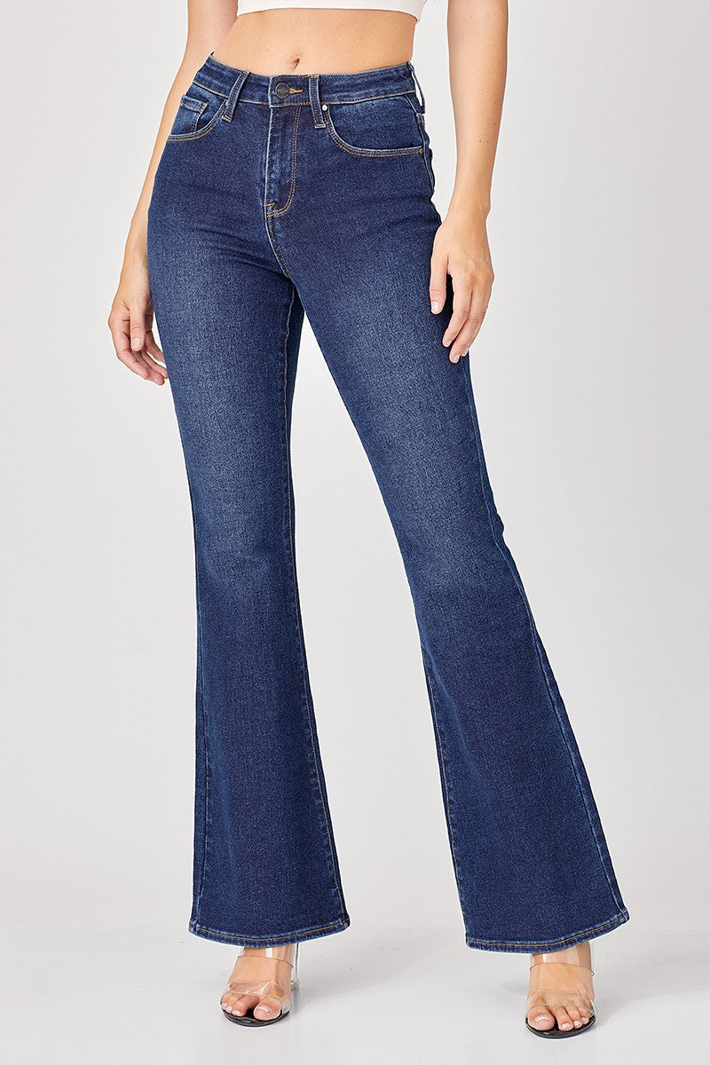 Curvy High Rise Basic Flare Denim