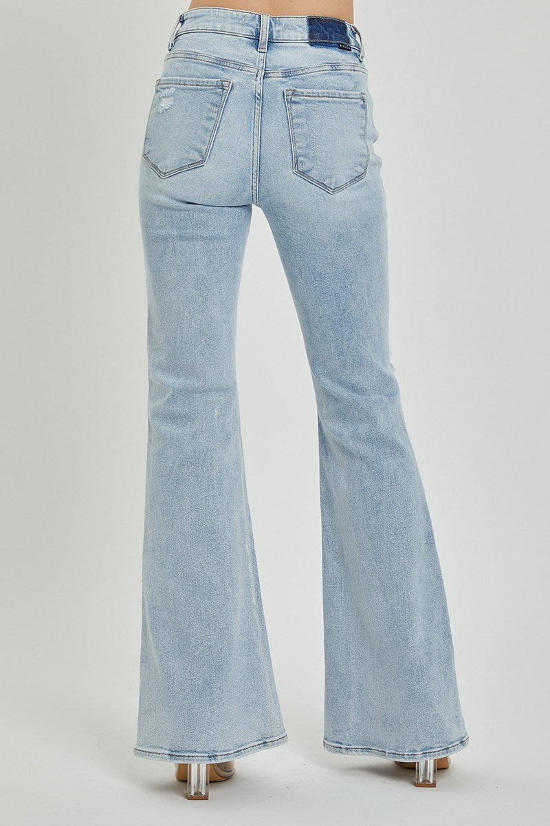 Julian's Mid Rise Button Down Flare Denim