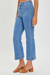 High Rise Front Pocket Ankle Jeans