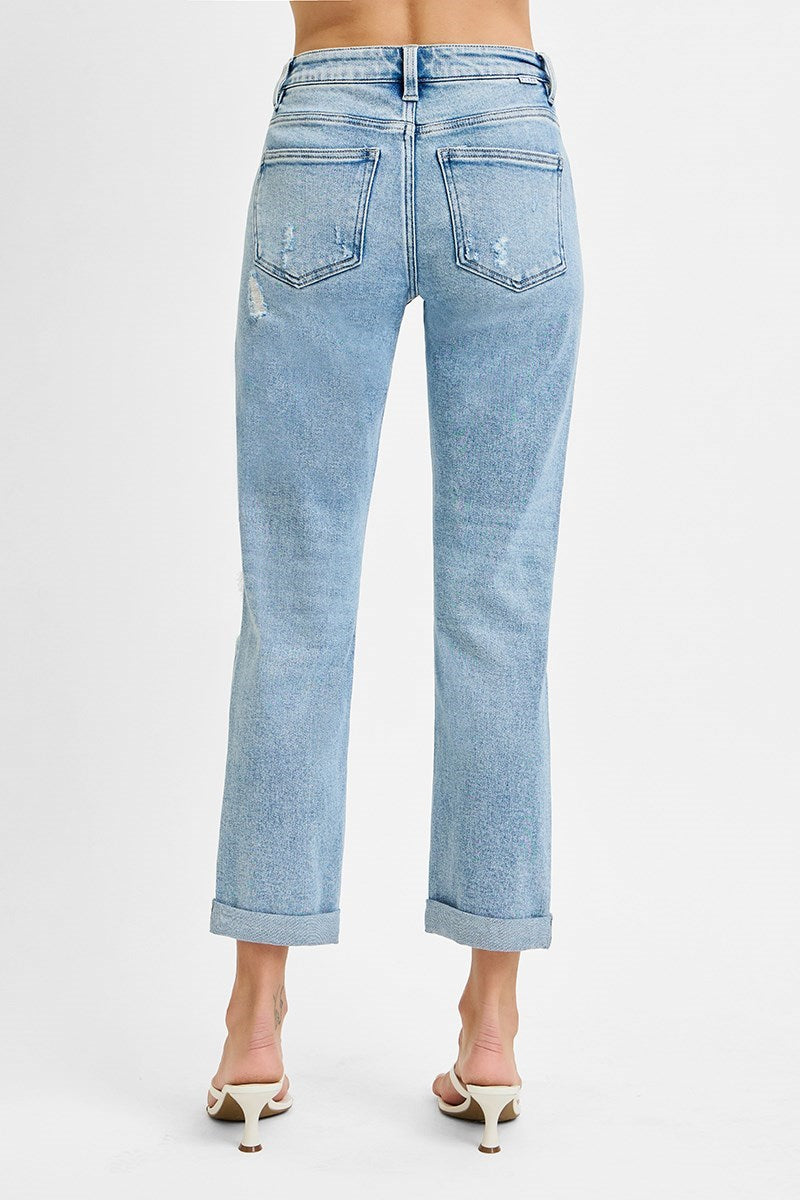 Riley's Tummy Control Double Rolled Jeans