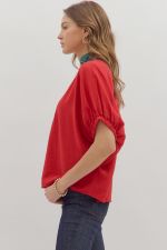Christmas Plaid Blouse