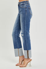 The Kylie Distressed Straight Leg Denim