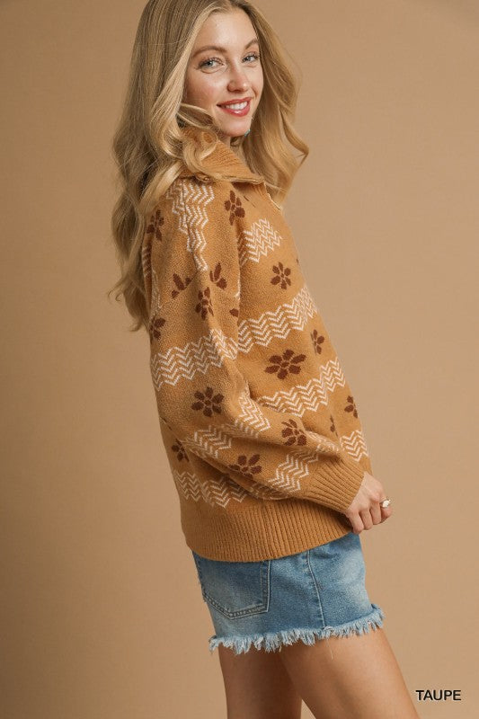 Heavenly Woven Collared Sweater