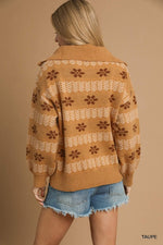 Heavenly Woven Collared Sweater