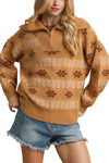 Heavenly Woven Collared Sweater