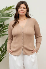 Button Down Sheer Knit Cardigan