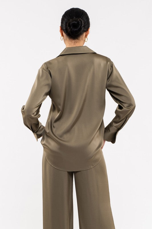 Only With You Satin Blouse