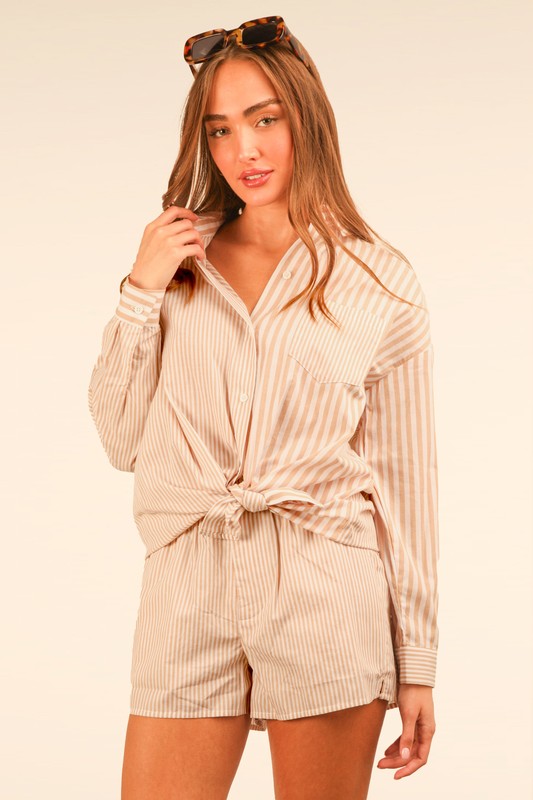 Off To Sea Striped Top