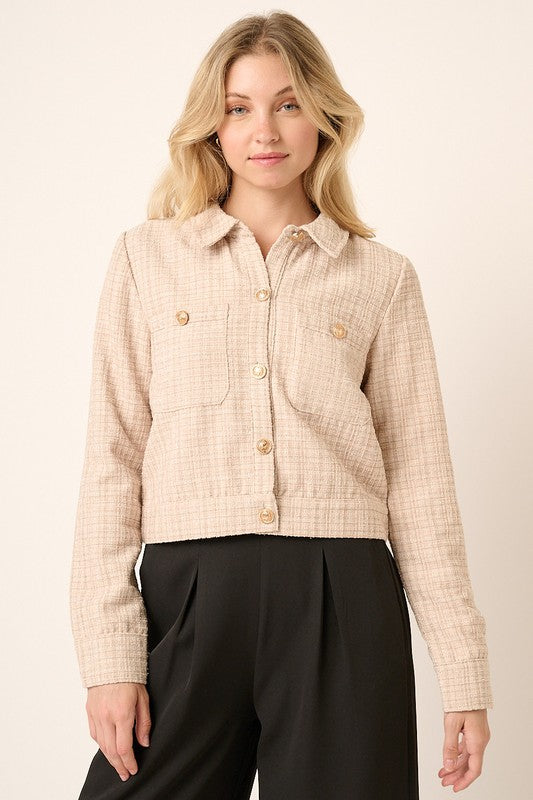 Feeling Fancy Tweed & Gold Jacket