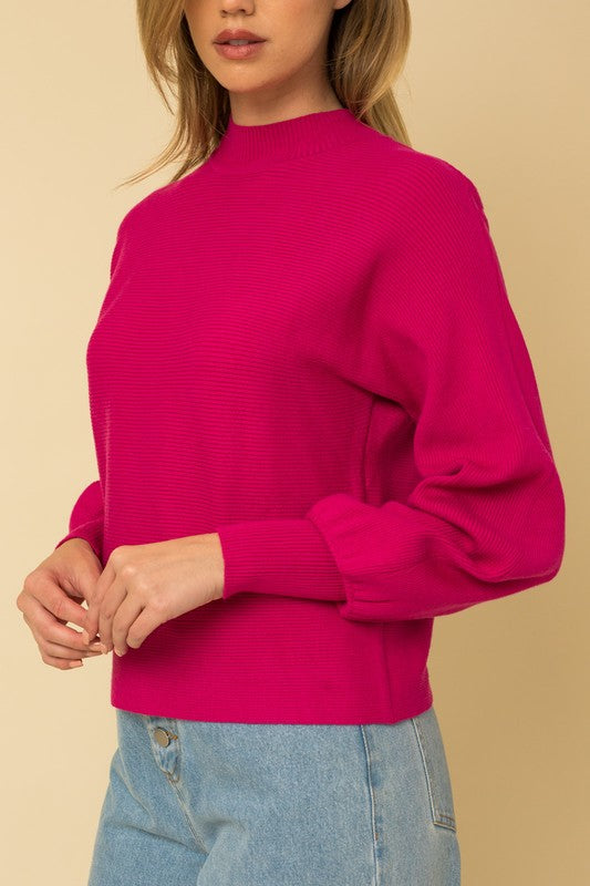Ribbed Highneck Sweater