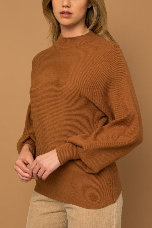 Ribbed Highneck Sweater