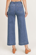 Curvy High Rise Ankle Wide Leg Jean