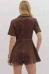 For Keeps Espresso Denim Romper