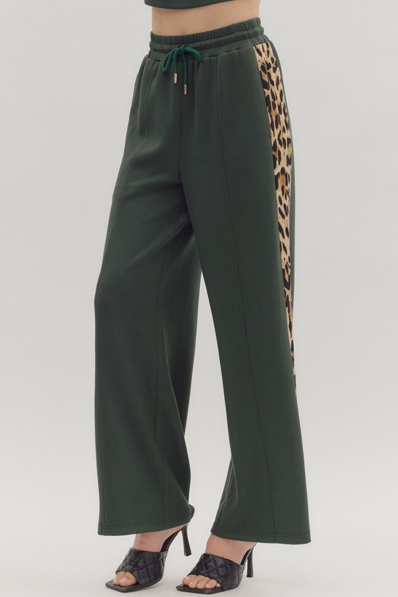 Own The Moment Leopard Trim Pants