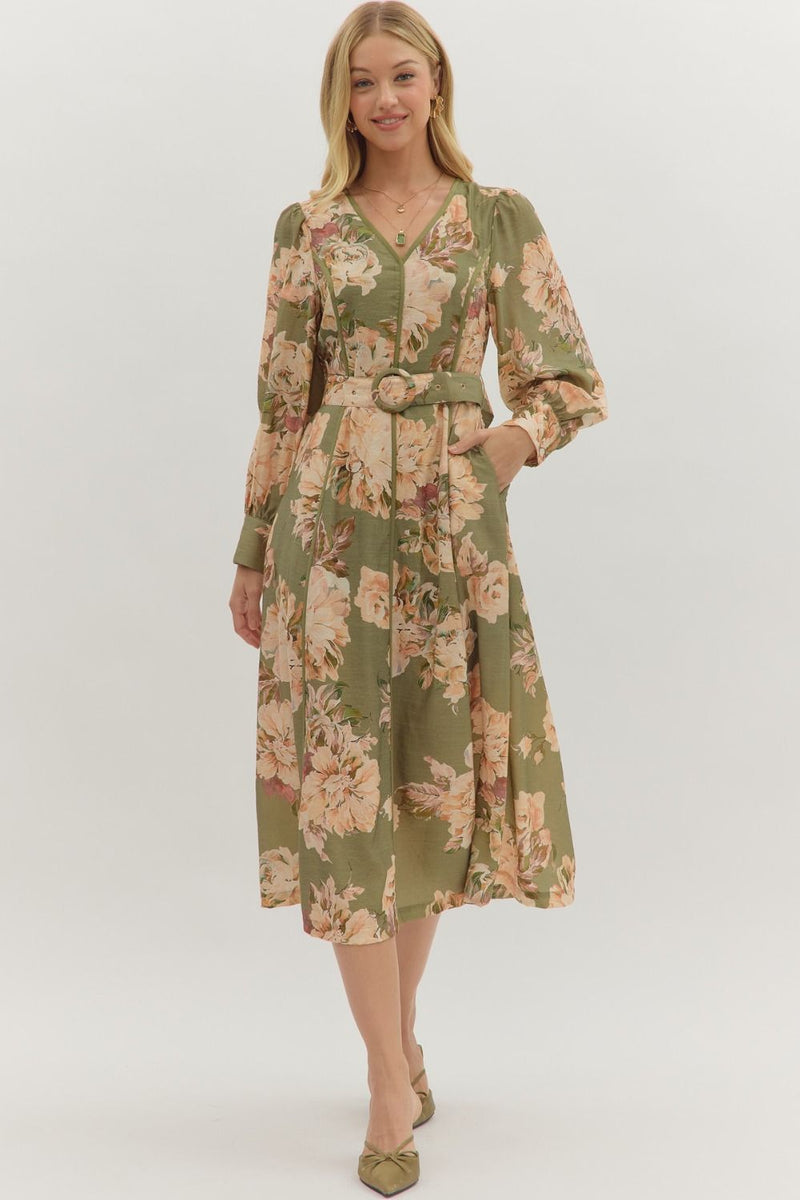 Poised and Ready Midi Dress