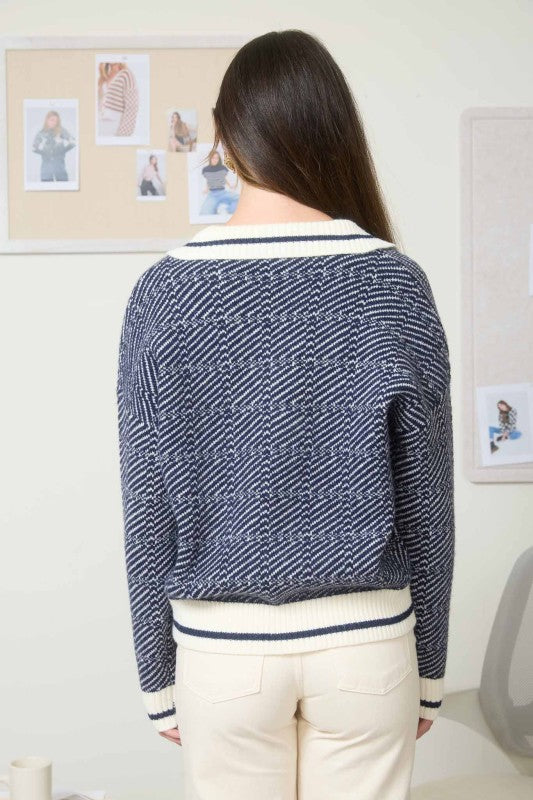 Kindling Confidence Geometric Sweater
