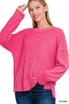 Brianna's Brush Rib Exposed Seam Sweater