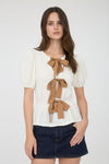 Grace in the Season Peplum Bow Top