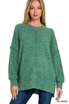 Brushed Center Seam Oversized Sweater