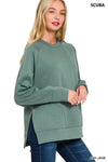 Alexa's Scuba Side Slit Pullover