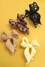 Large Bow Matte Hair Claw Clips