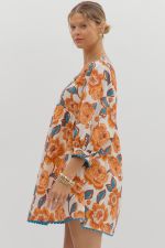 Scotti's Floral & Scalloped Mini Dress