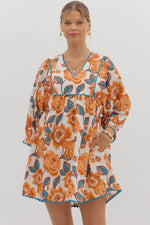 Scotti's Floral & Scalloped Mini Dress