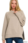Alexa's Scuba Side Slit Pullover