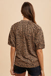 Annie's Animal Print Collared Blouse