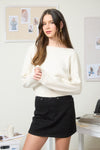 She is Golden Back Bow Cardigan