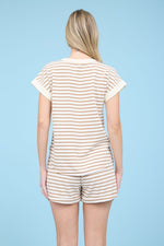Heather's Snap Button Henley Knit Top