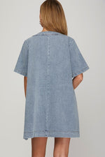 Out West Sleeved Denim Dress