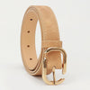 Modern Rectangle Buckle Faux Leather Belt