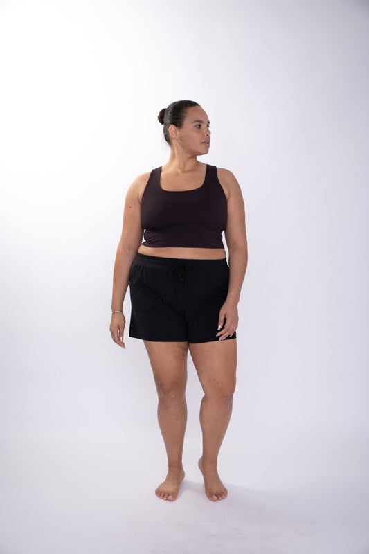 Athleisure Shorts with Drawstring