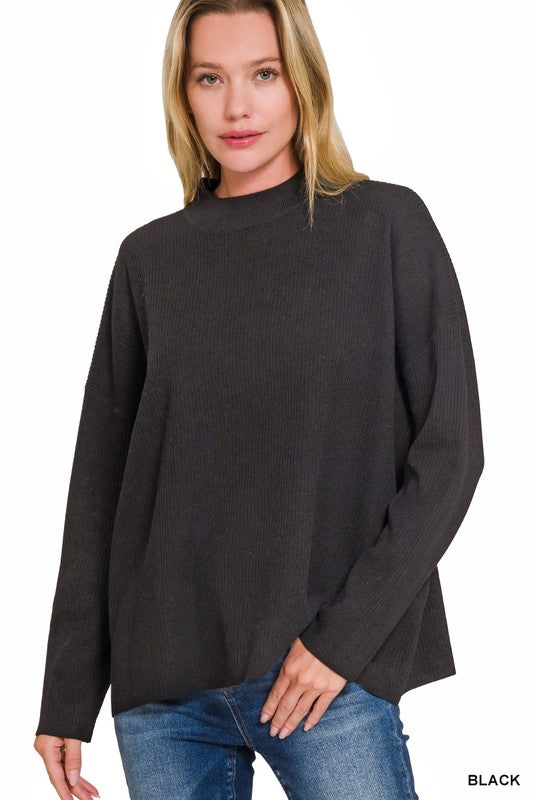 Donna's Mock Neck Long Sleeve Sweater