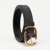Modern Rectangle Buckle Faux Leather Belt