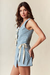 Brynlee's Bow Accent Textured Vest