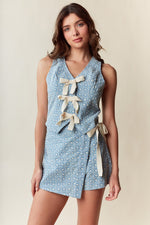 Brynlee's Bow Accent Textured Vest