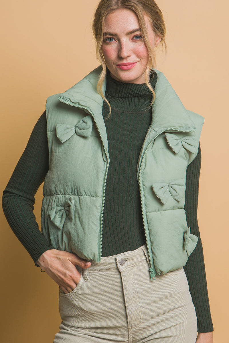 Bow Puffer Vest