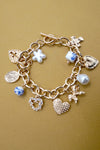 Blue Ceramic Charm Bracelet