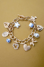 Blue Ceramic Charm Bracelet
