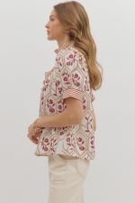 Hope Floats High Collared Blouse