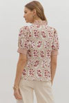 Hope Floats High Collared Blouse
