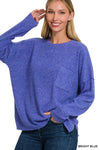 Soft Ribbed Sweater w/ Pocket
