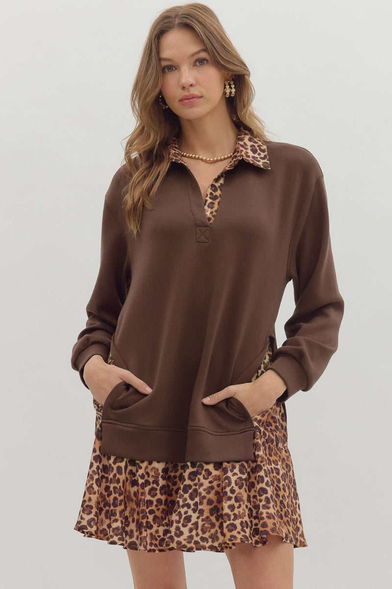 Here Lately Pullover Mini Dress